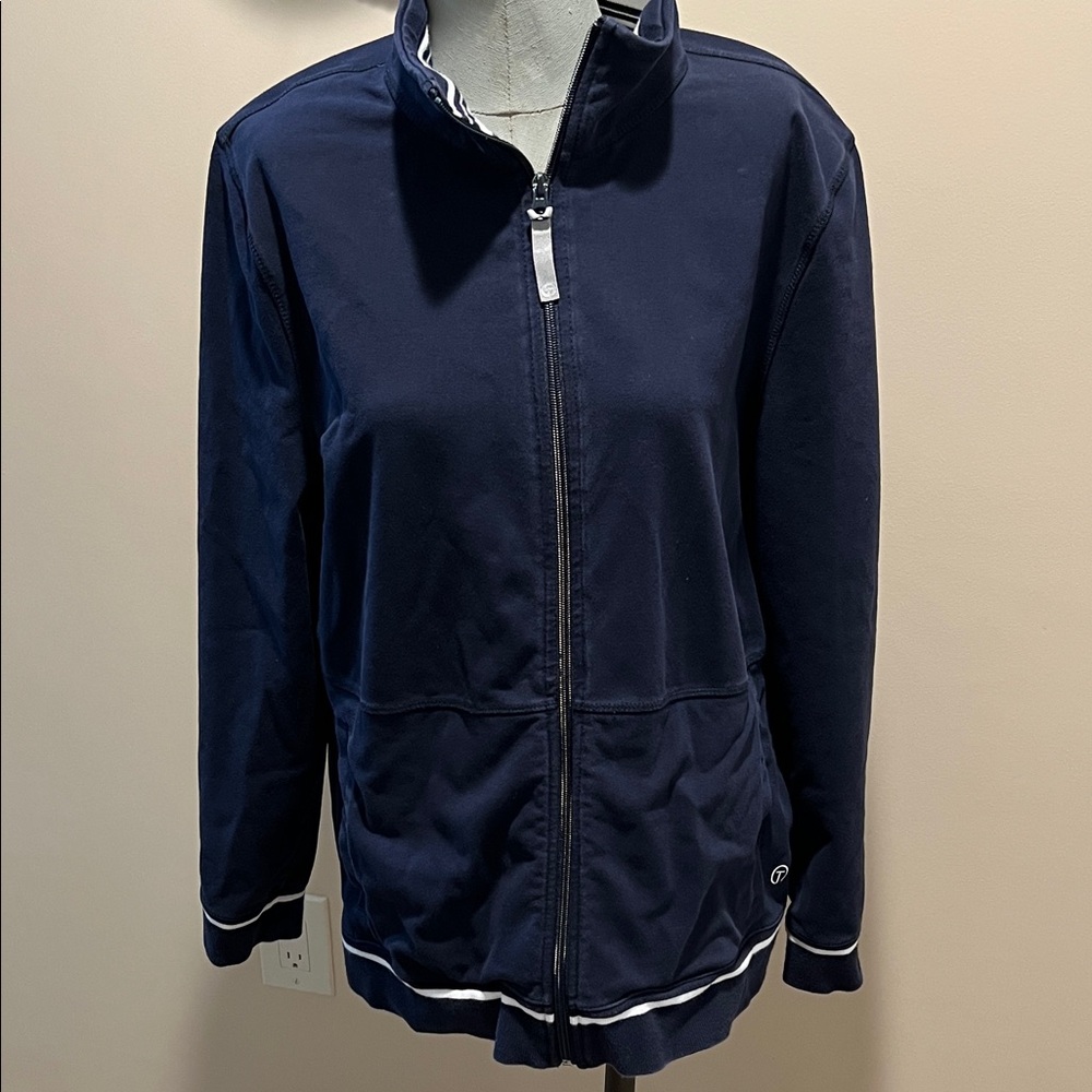 Talbots Navy Blue Athleisure Jacket